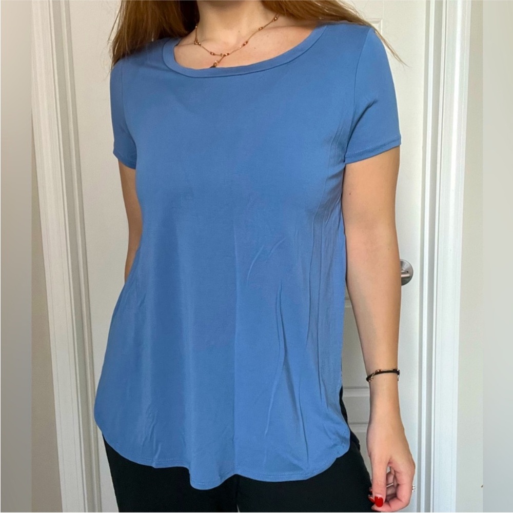 Blue Women's Top with side slits